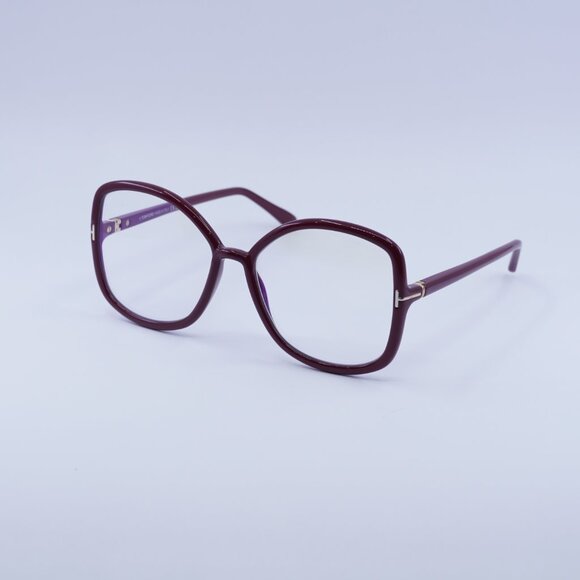 🕶️ New Tom Ford FT5845-B 074 Eyeglasses - Bordeaux Frame - Picture 1 of 9